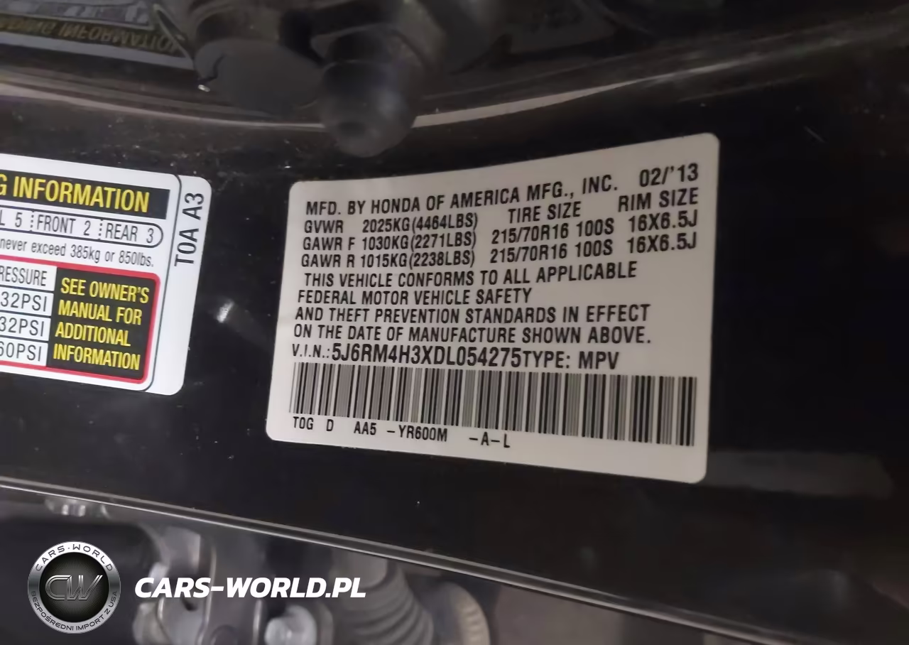 2013 Honda Cr-V Lx VIN:5J6RM4H3XDL054275 - 9