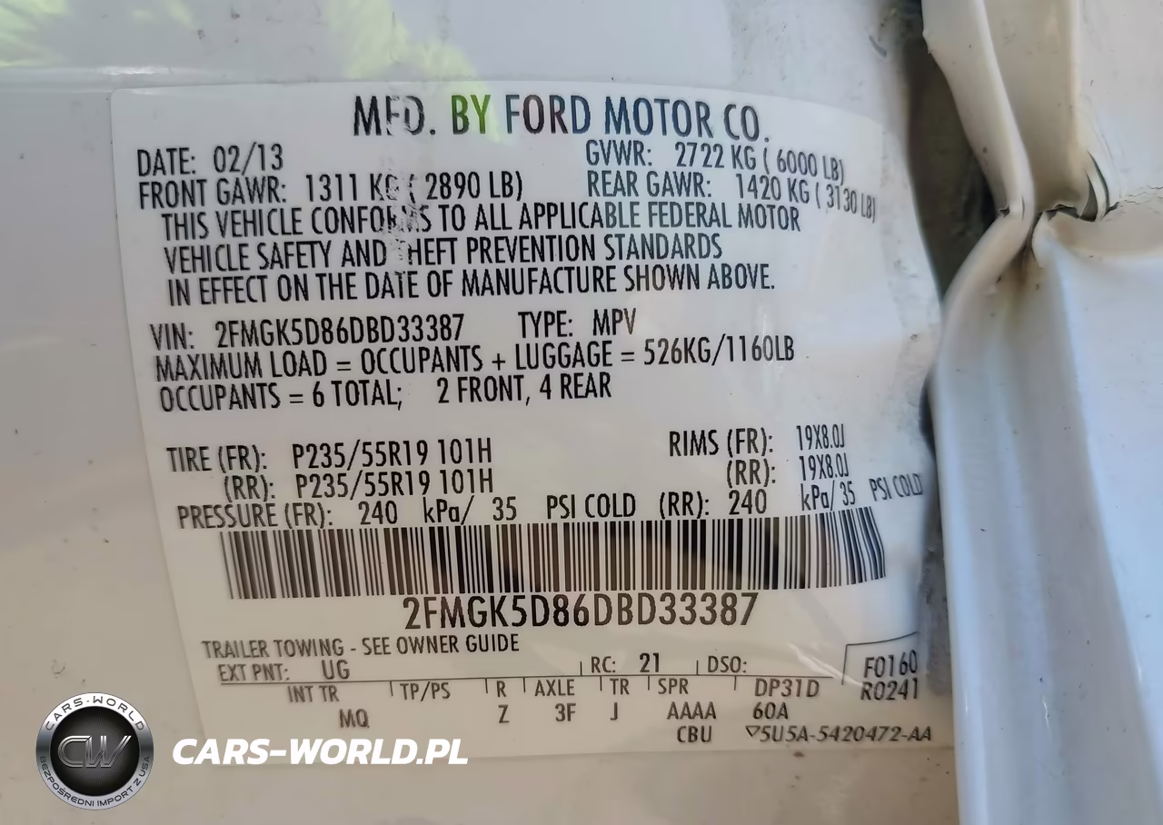 2013 Ford Flex Limited VIN:2FMGK5D86DBD33387 - 9