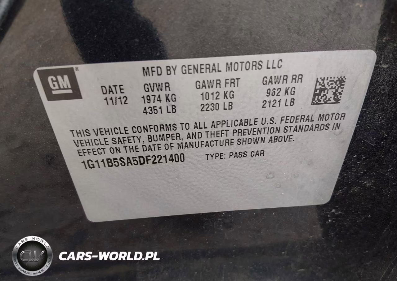 2013 Chevrolet Malibu 1Ls VIN:1G11B5SA5DF221400 - 9