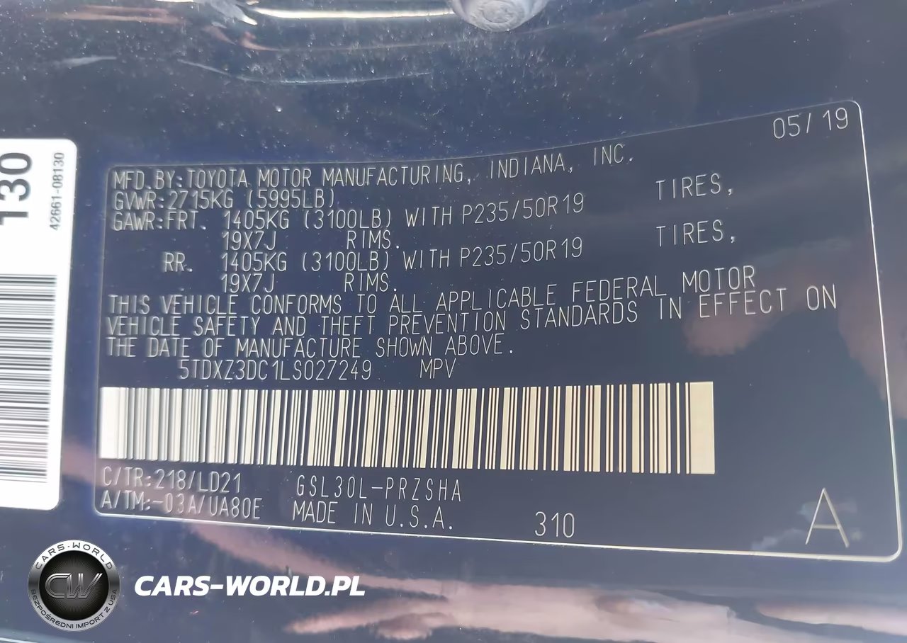 2020 Toyota Sienna Se VIN:5TDXZ3DC1LS027249 - 9