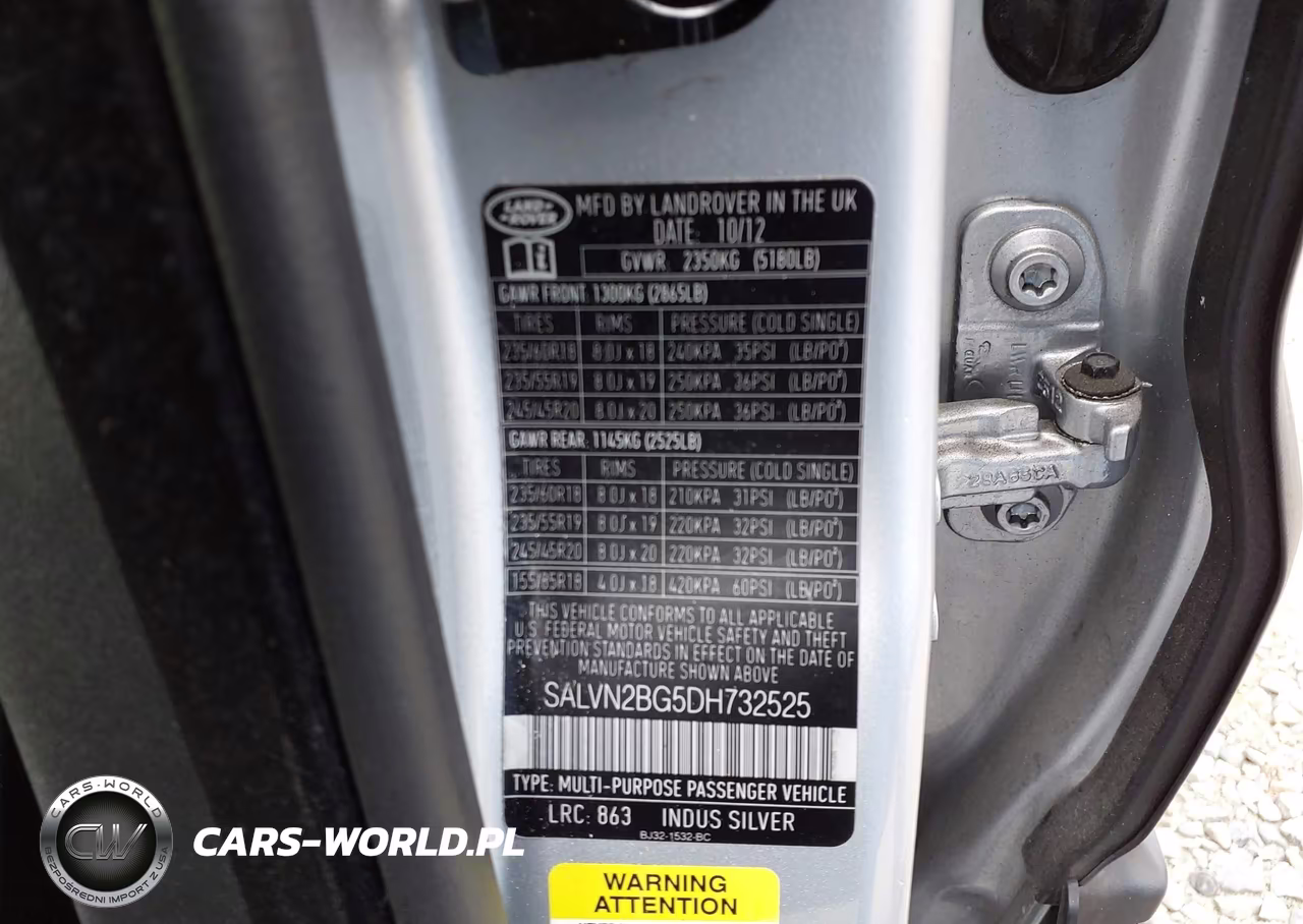 2013 Land Rover Range Rover Evoque Pure VIN:SALVN2BG5DH732525 - 9