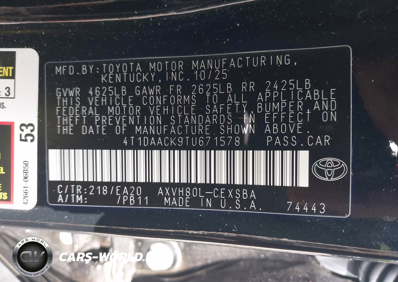 2026 Toyota Camry Nightshade VIN:4T1DAACK9TU671578 - 9