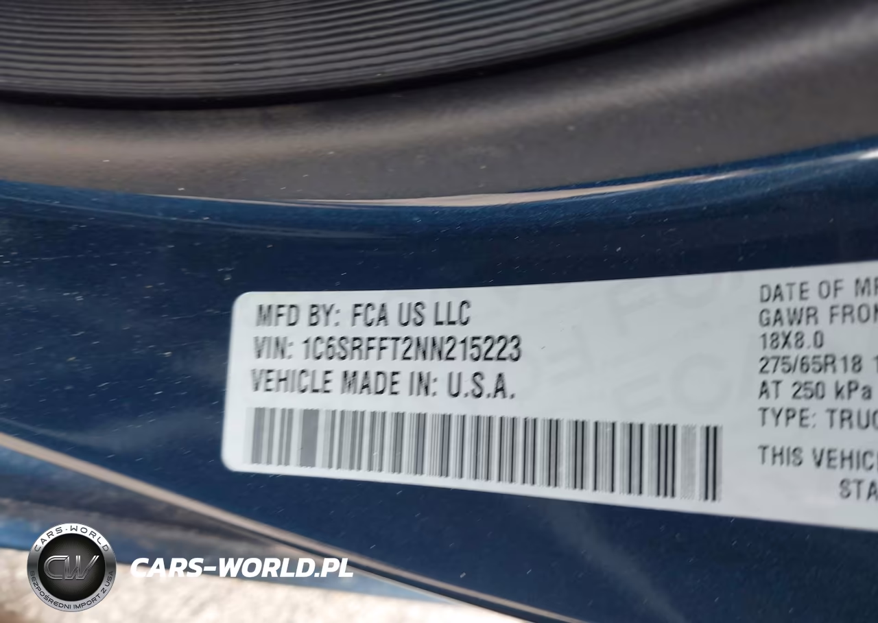2022 Ram 1500 Big Horn 4X4 5'7 Box VIN:1C6SRFFT2NN215223 - 9