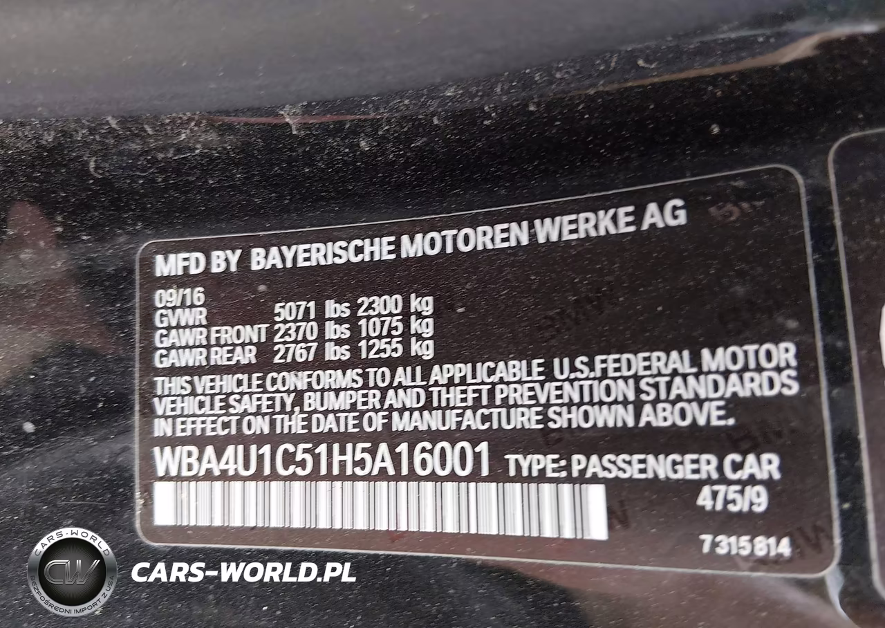 2017 BMW 440I xDrive VIN:WBA4U1C51H5A16001 - 9