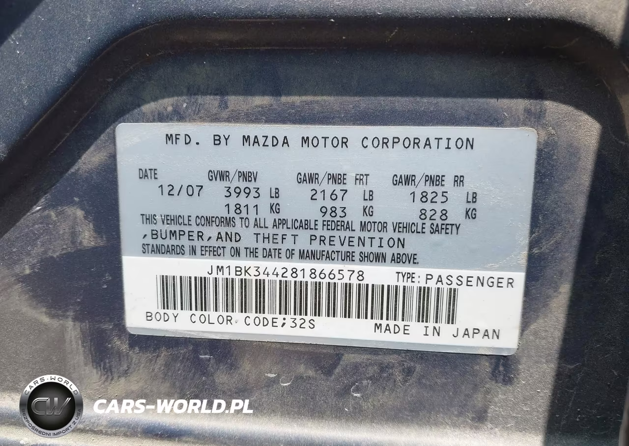 2008 Mazda Mazda3 S Sport VIN:JM1BK344281866578 - 9