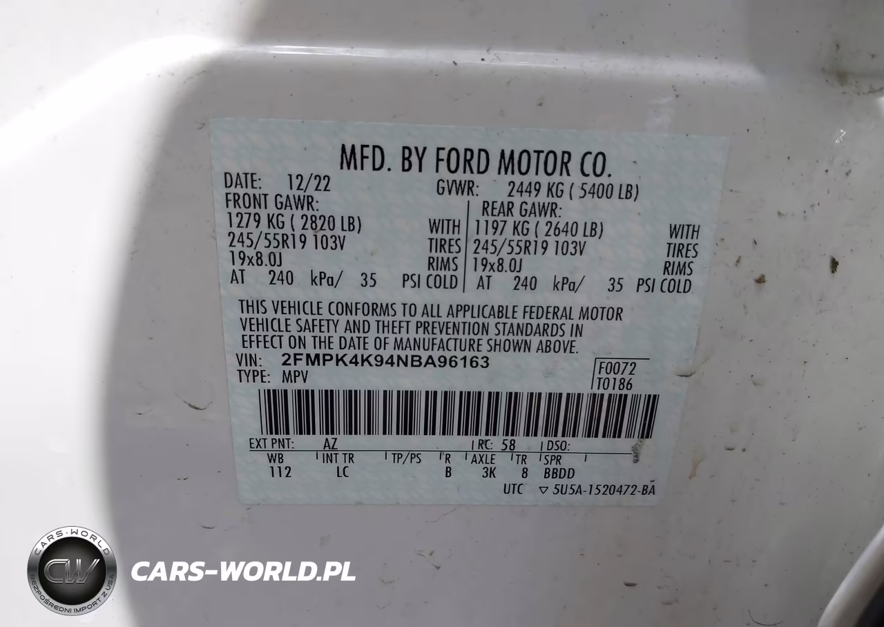 2022 Ford Edge Titanium VIN:2FMPK4K94NBA96163 - 9