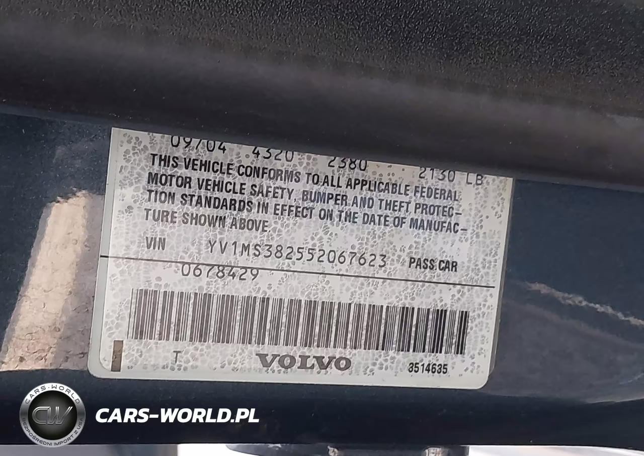 2005 Volvo S40 2.4I A-2.4I A Sr-2.4I M-2.4I M Sr VIN:YV1MS382552067623 - 9