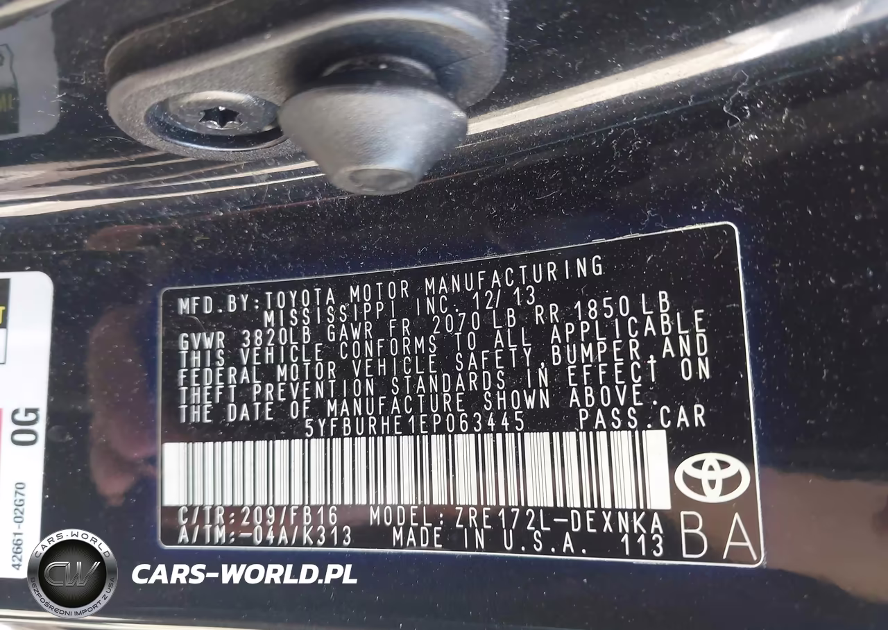 2014 Toyota Corolla Le VIN:5YFBURHE1EP063445 - 9