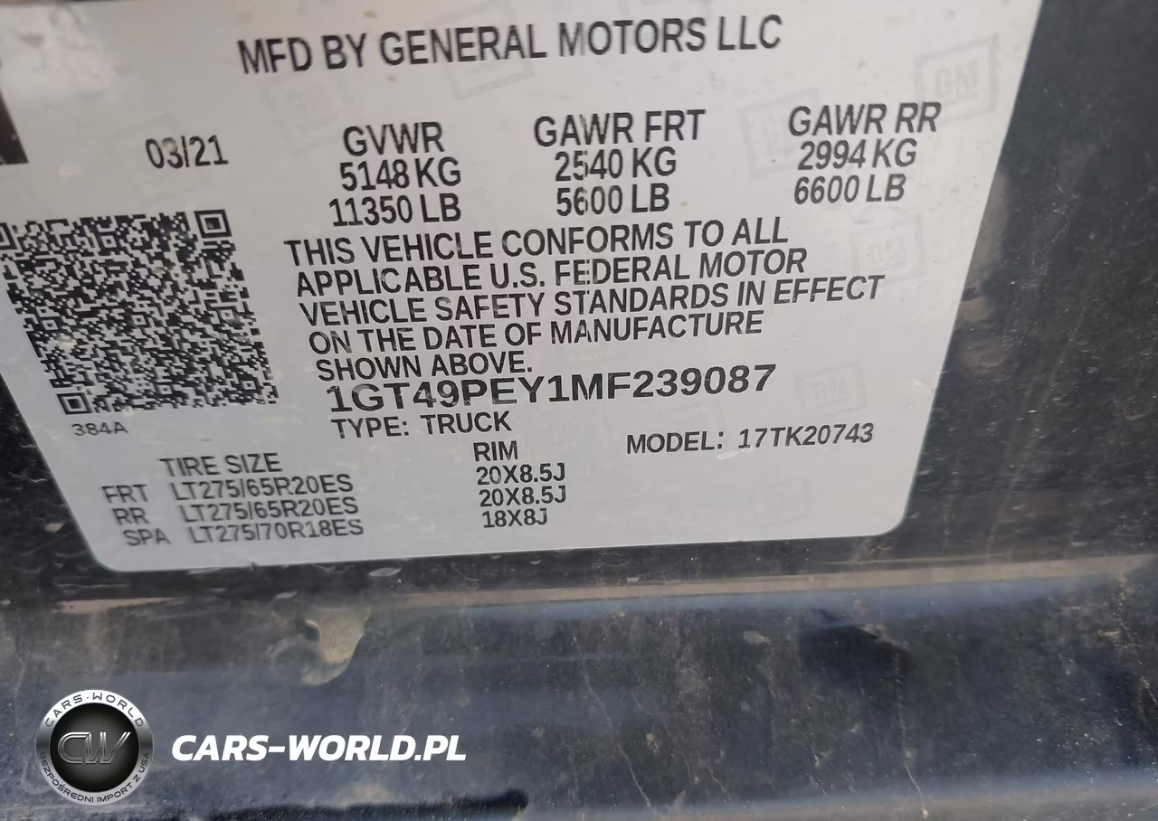 2021 GMC Sierra 2500Hd 4Wd Standard Bed At4 VIN:1GT49PEY1MF239087 - 9