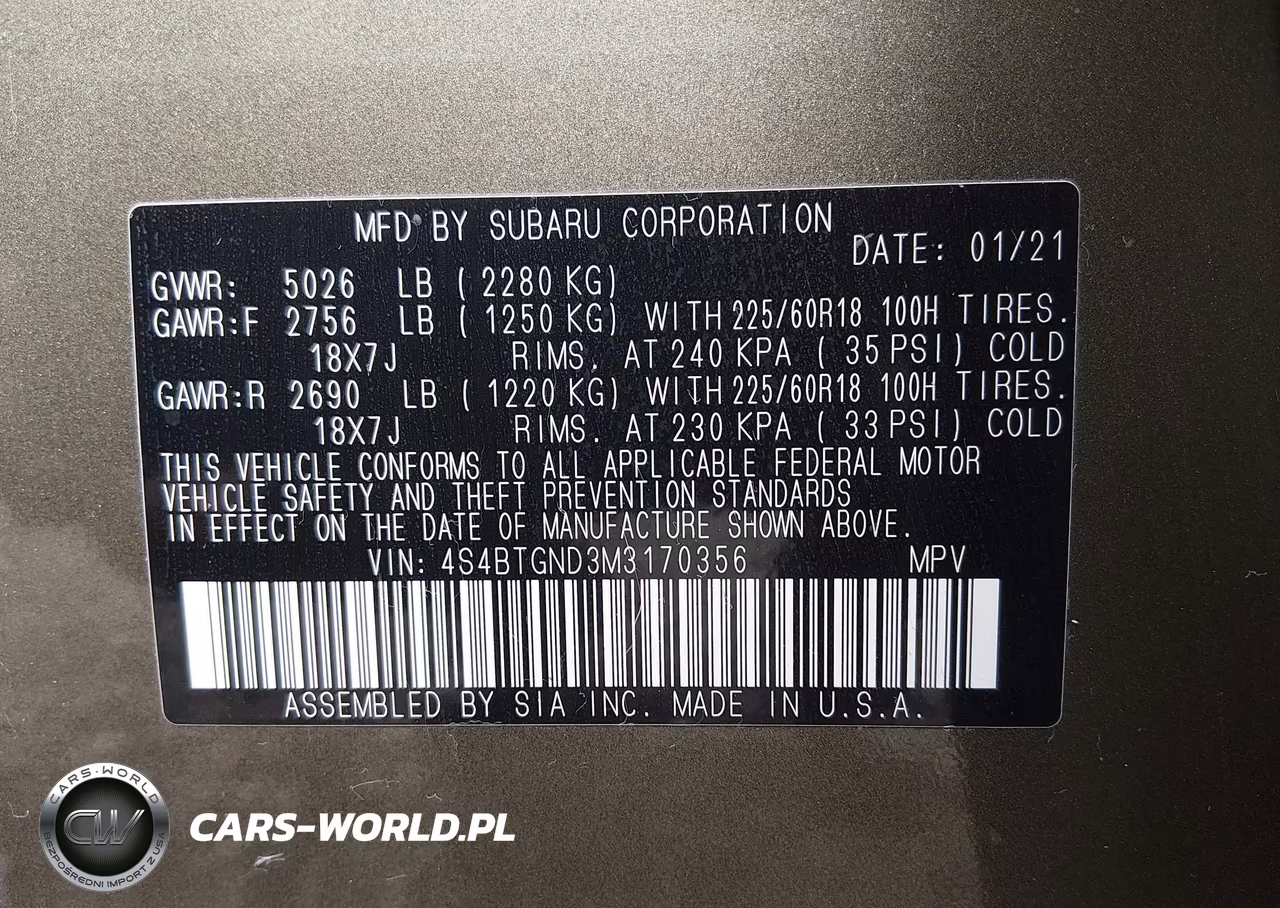 2021 Subaru Outback Limited Xt VIN:4S4BTGND3M3170356 - 9
