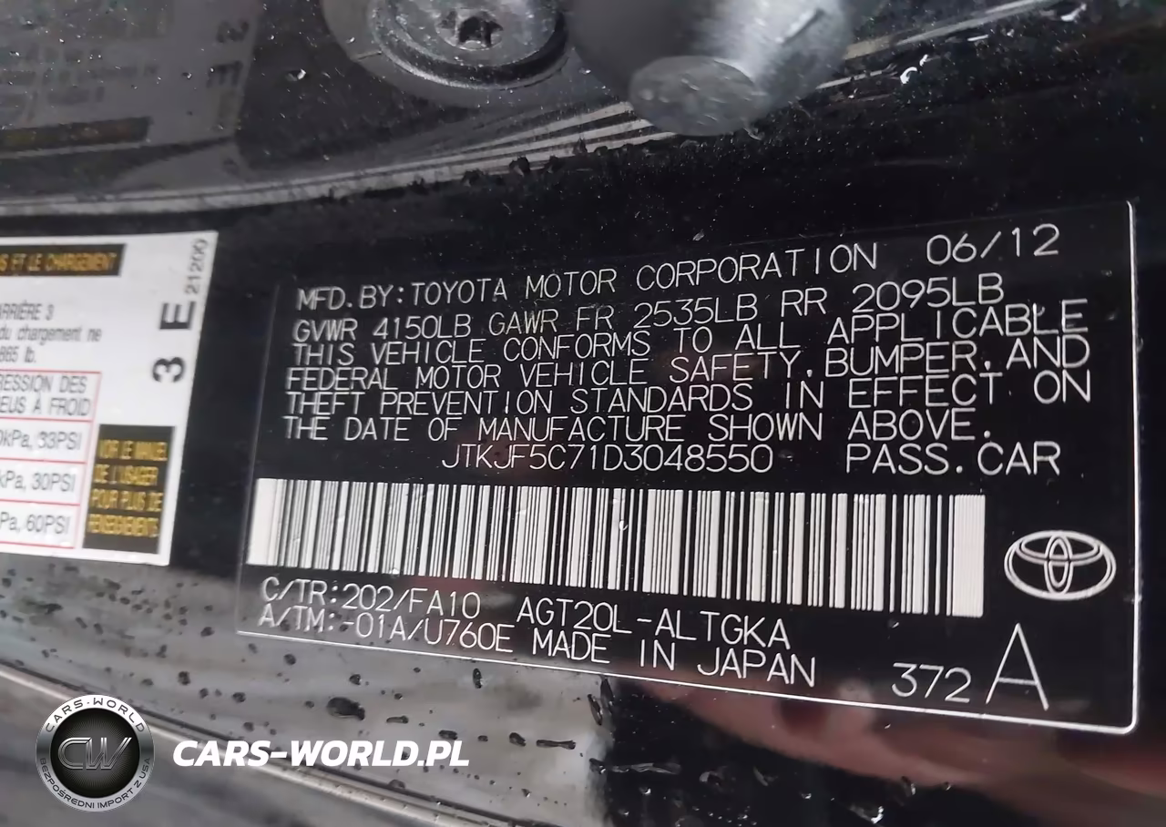 2013 Scion Tc VIN:JTKJF5C71D3048550 - 9