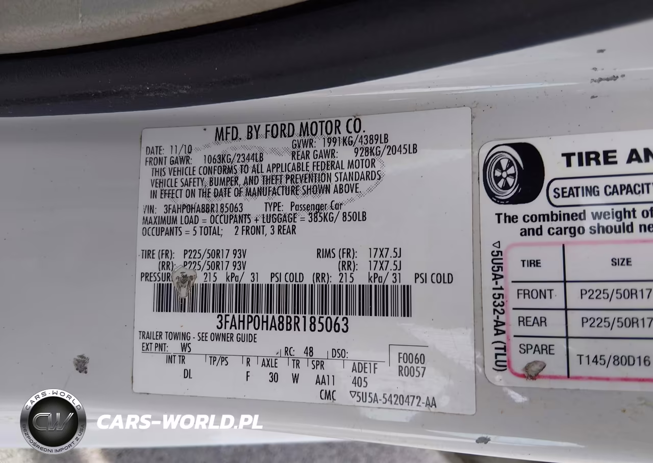 2011 Ford Fusion Se VIN:3FAHP0HA8BR185063 - 9