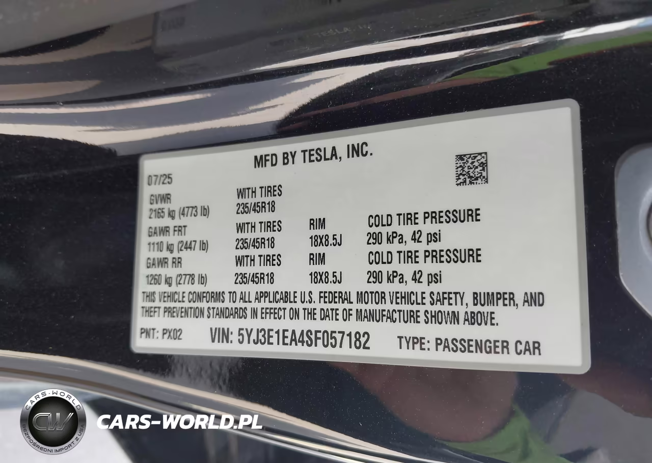 2025 Tesla Model 3 Long Range Rear-Wheel Drive-Standard Rear-Wheel Drive VIN:5YJ3E1EA4SF057182 - 9