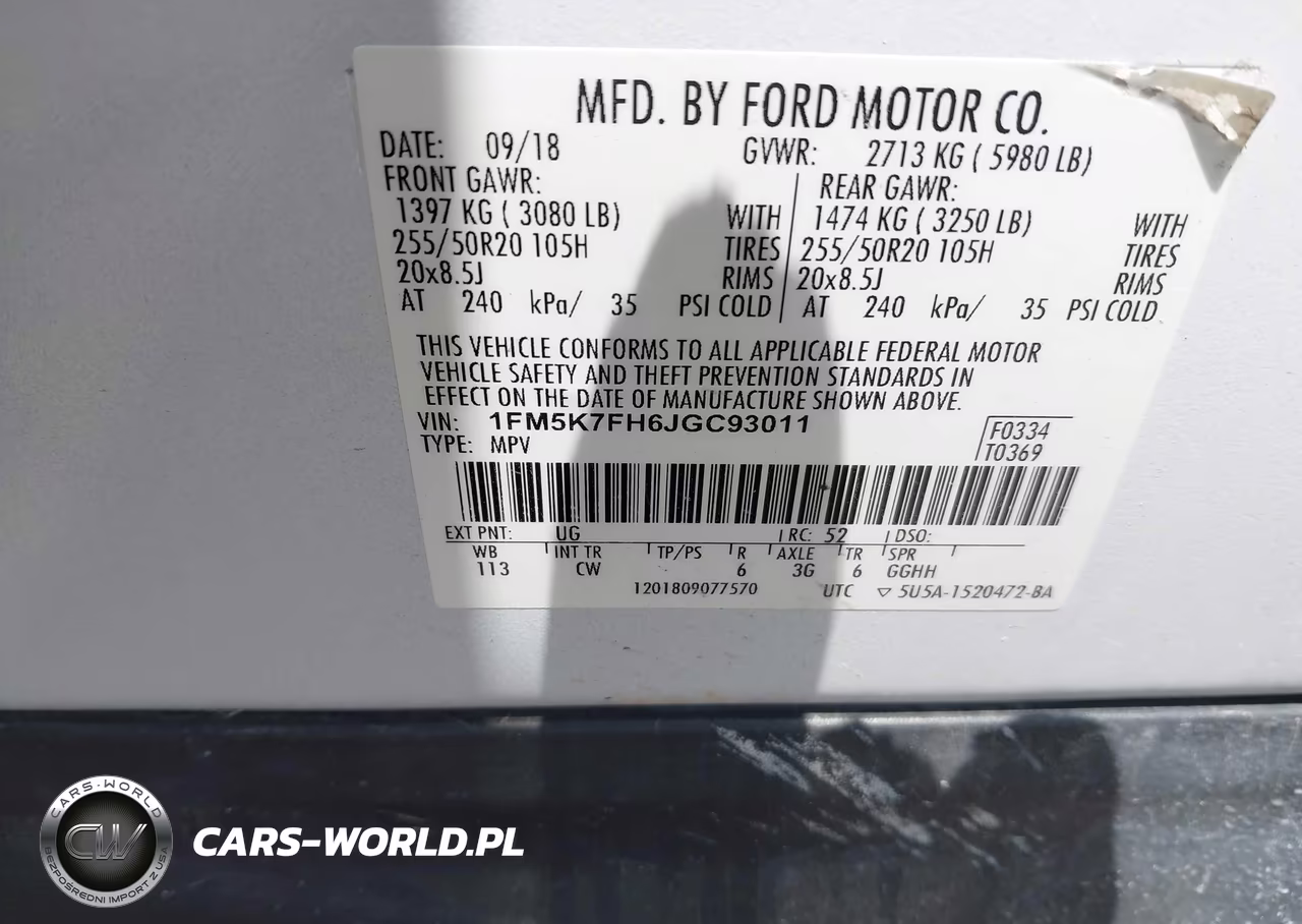 2018 Ford Explorer Limited VIN:1FM5K7FH6JGC93011 - 9