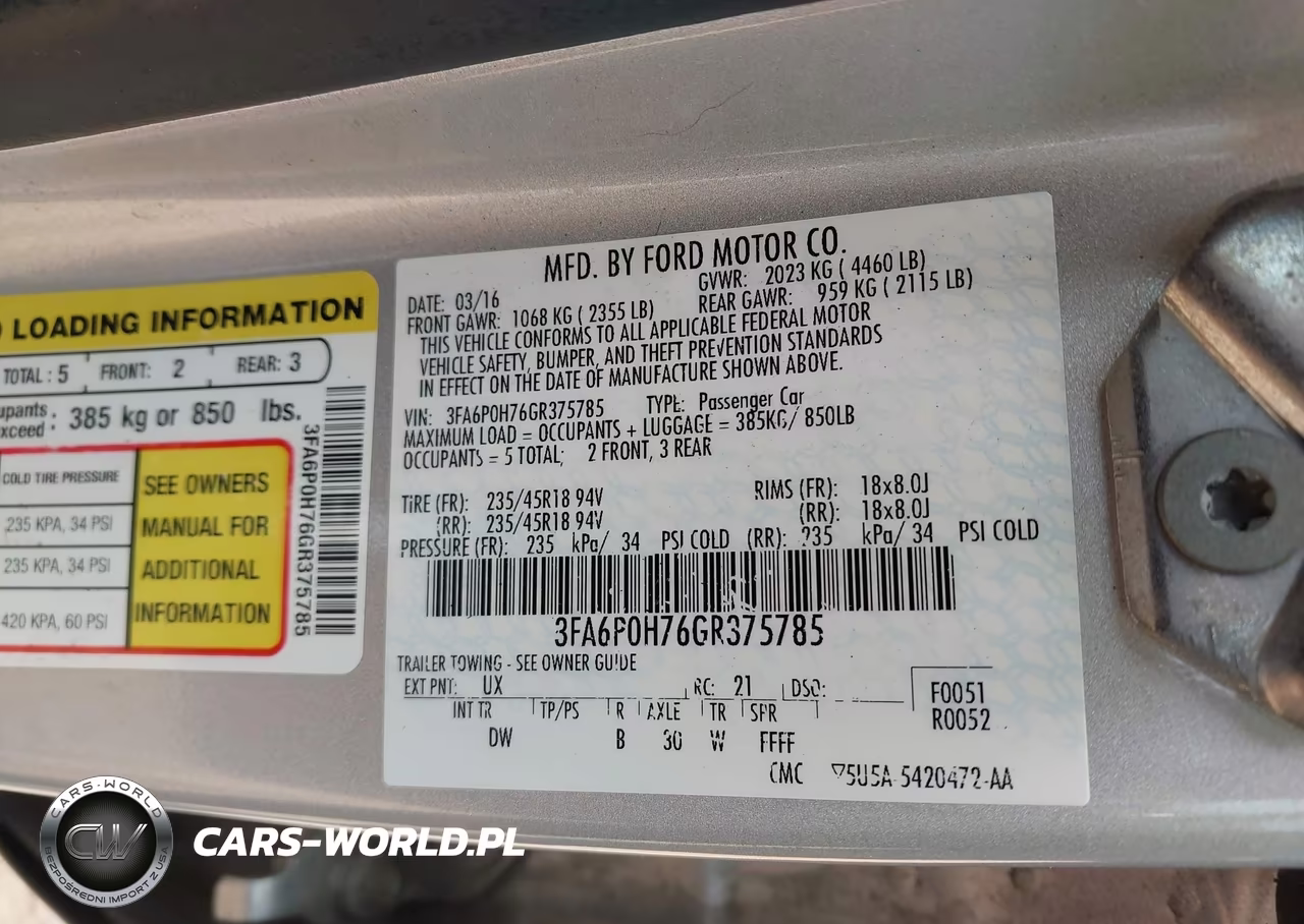 2016 Ford Fusion Se VIN:3FA6P0H76GR375785 - 9