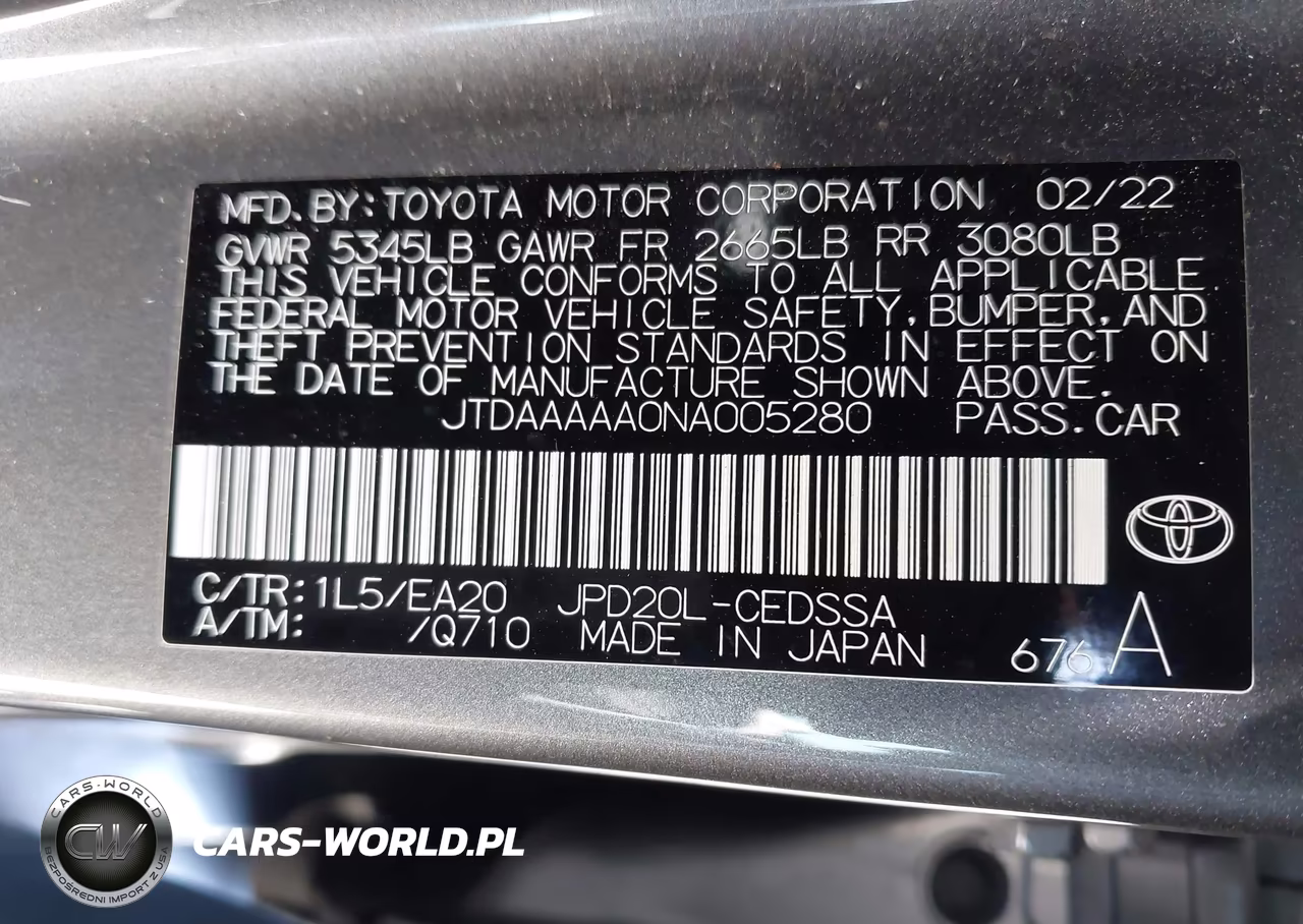 2022 Toyota Mirai Xle VIN:JTDAAAAA0NA005280 - 9