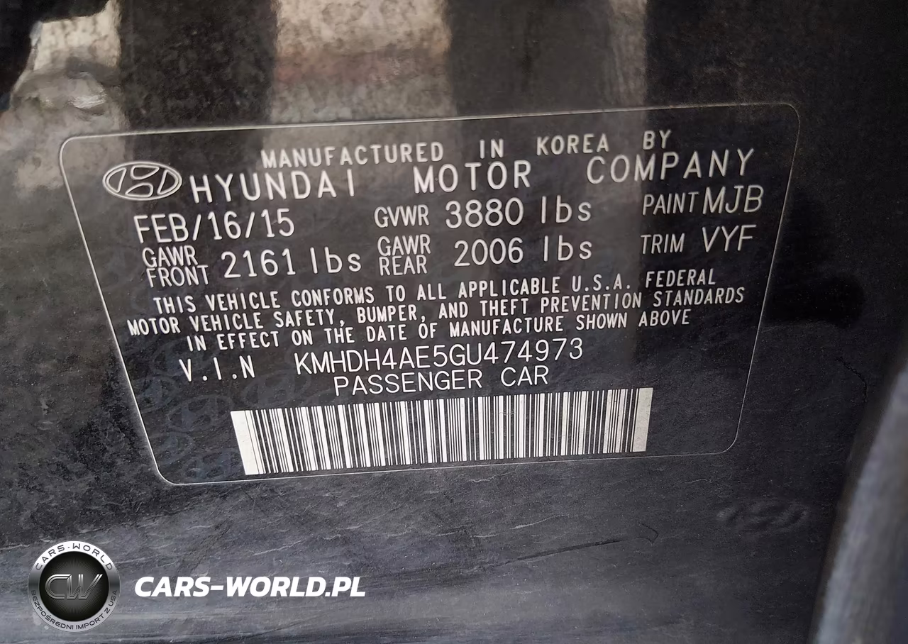 2016 Hyundai Elantra Se VIN:KMHDH4AE5GU474973 - 9