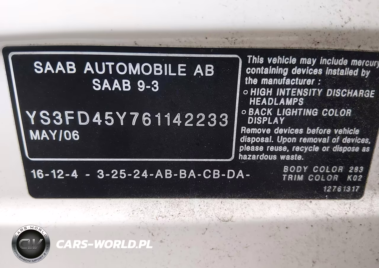 2006 Saab 9-3 VIN:YS3FD45Y761142233 - 9