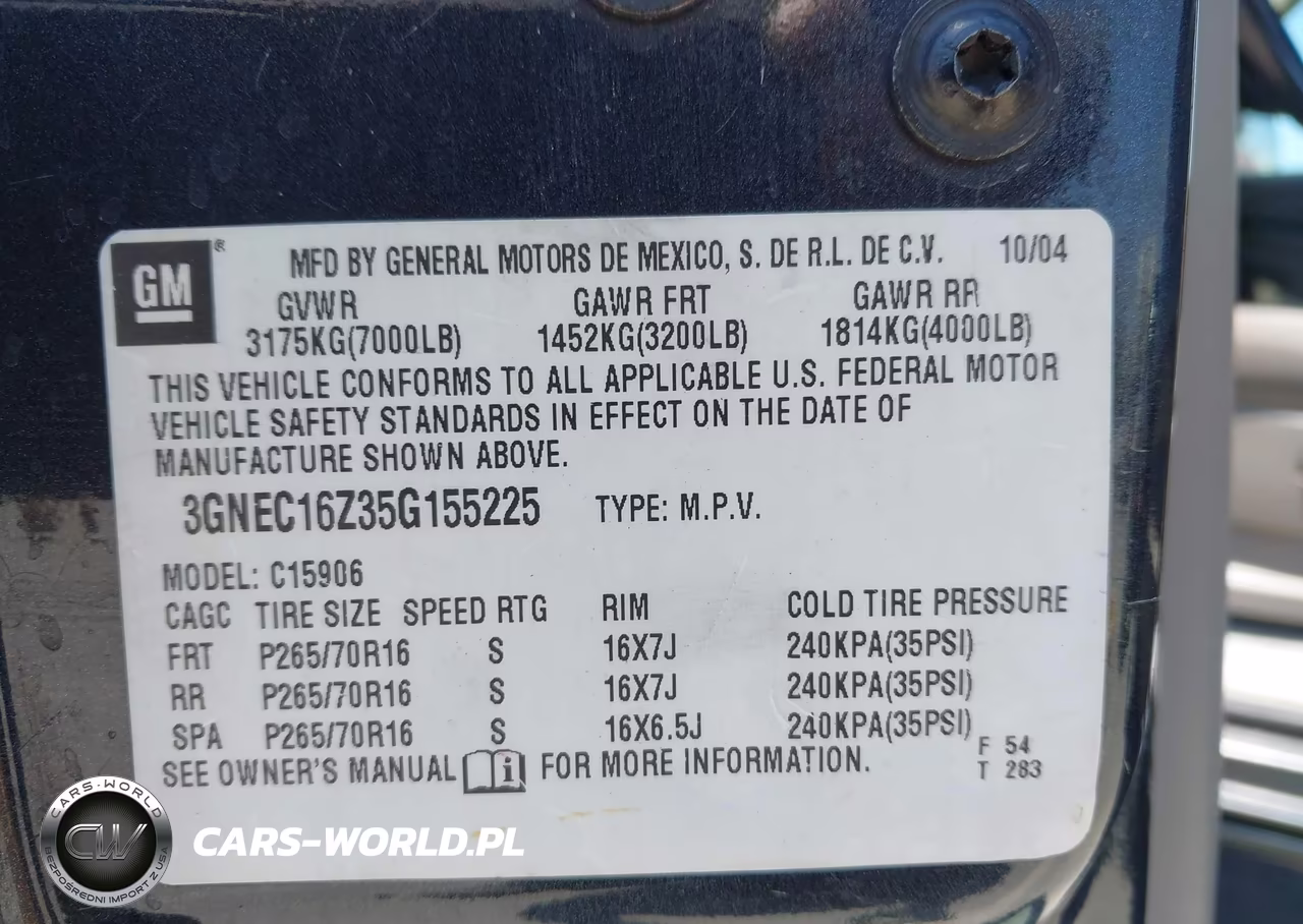 2005 Chevrolet Suburban 1500 Ls VIN:3GNEC16Z35G155225 - 9