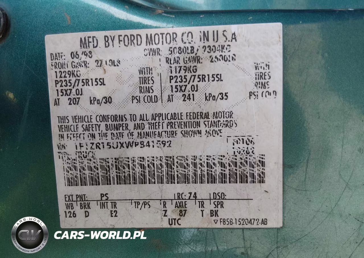 1998 Ford Ranger Splash-Xl-Xlt VIN:1FTZR15UXWPB41592 - 9