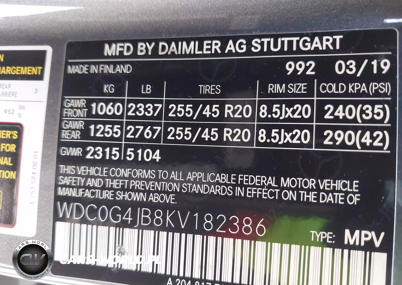 2019 Mercedes-Benz Glc 300 VIN:WDC0G4JB8KV182386 - 9
