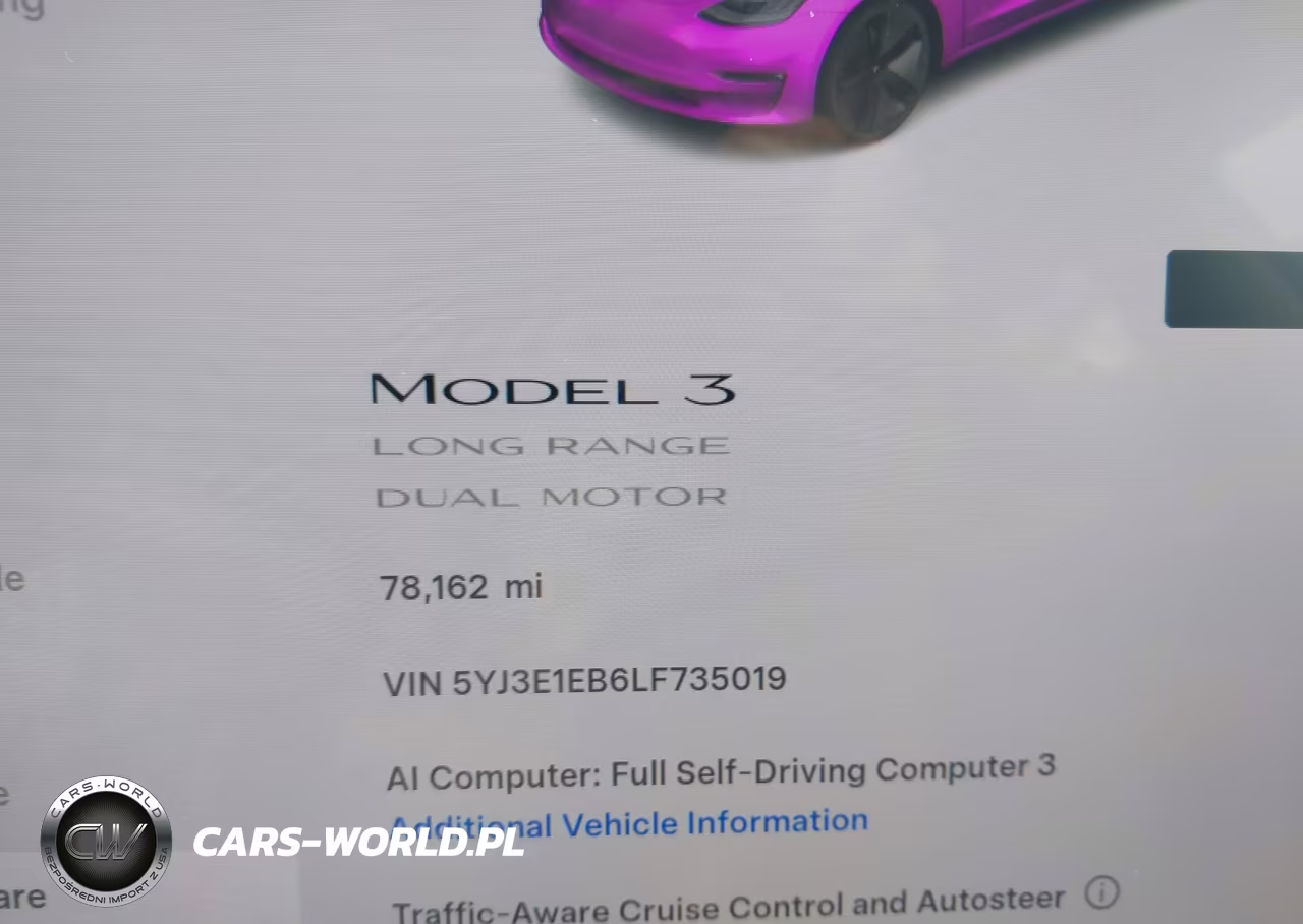 2020 Tesla Model 3 Long Range Dual Motor All-Wheel Drive VIN:5YJ3E1EB6LF735019 - 7