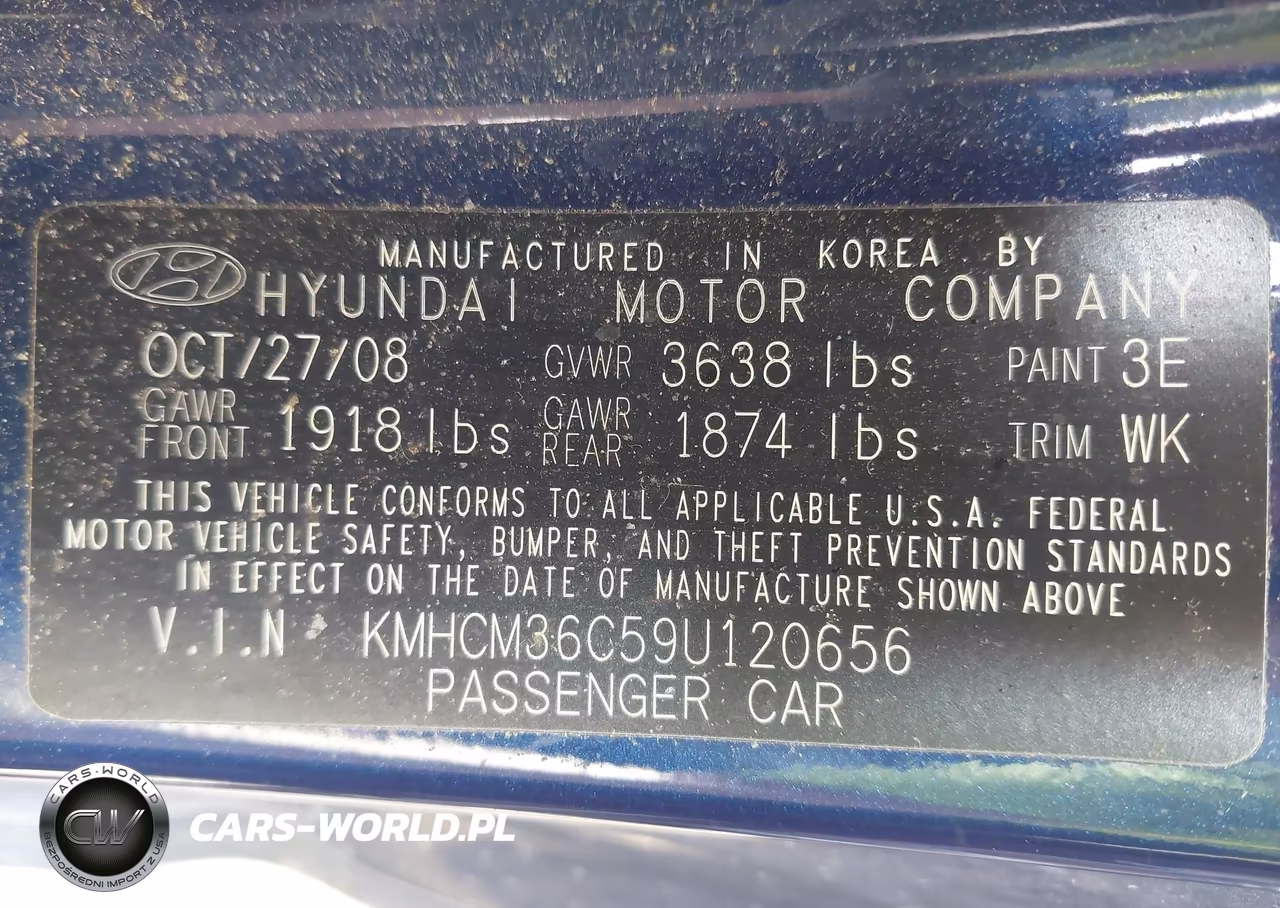 2009 Hyundai Accent Gs VIN:KMHCM36C59U120656 - 9