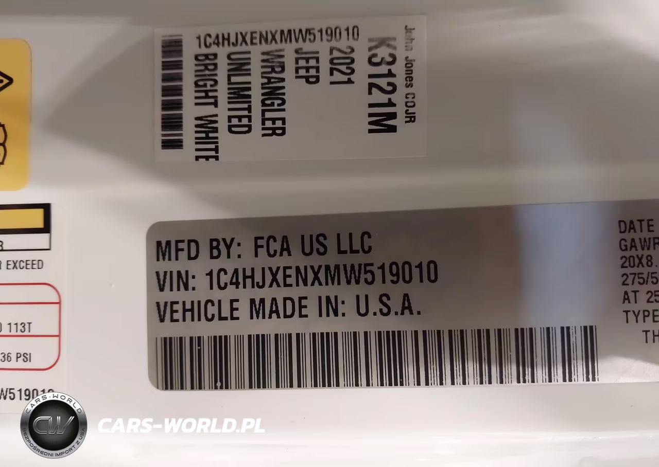 2021 Jeep Wrangler Unlimited High Altitude 4X4 VIN:1C4HJXENXMW519010 - 9