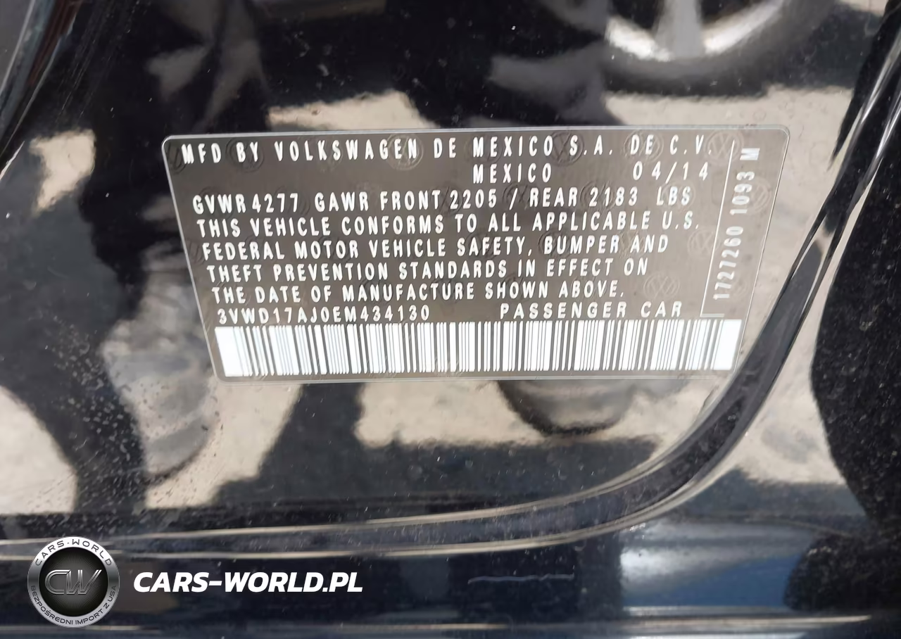 2014 Volkswagen Jetta 1.8T Se VIN:3VWD17AJ0EM434130 - 9