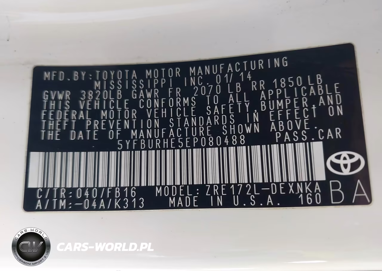 2014 Toyota Corolla Le VIN:5YFBURHE5EP080488 - 9