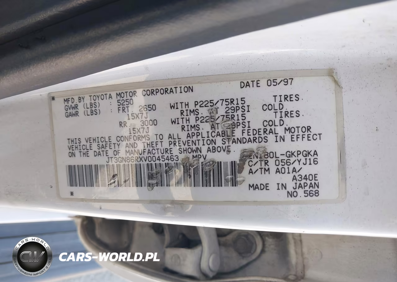 1997 Toyota 4Runner Sr5 V6 VIN:JT3GN86RXV0045463 - 9