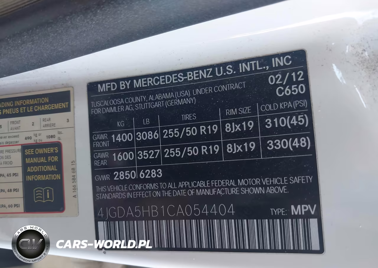 2012 Mercedes-Benz Ml 350 4Matic VIN:4JGDA5HB1CA054404 - 9
