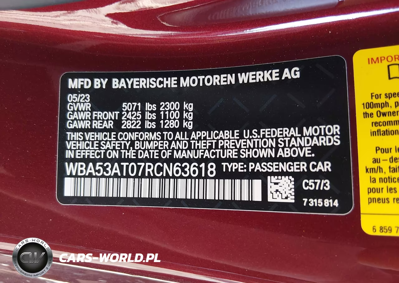 2024 BMW M440I VIN:WBA53AT07RCN63618 - 9