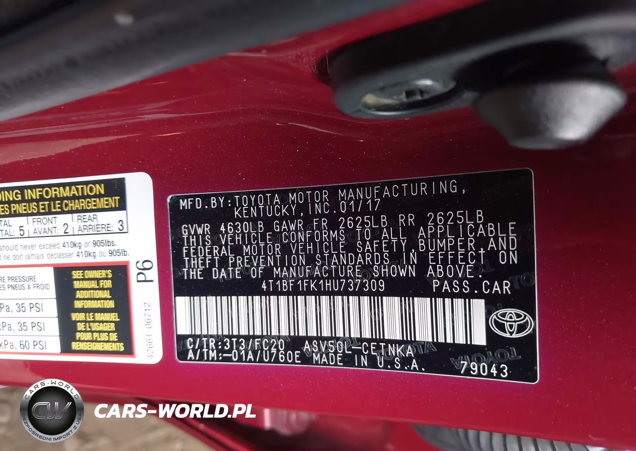 2017 Toyota Camry Le VIN:4T1BF1FK1HU737309 - 9