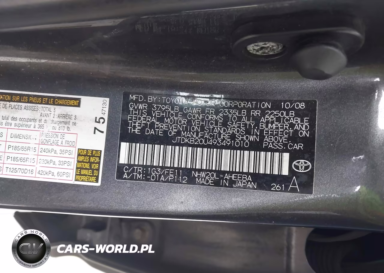 2009 Toyota Prius VIN:JTDKB20U493491010 - 9