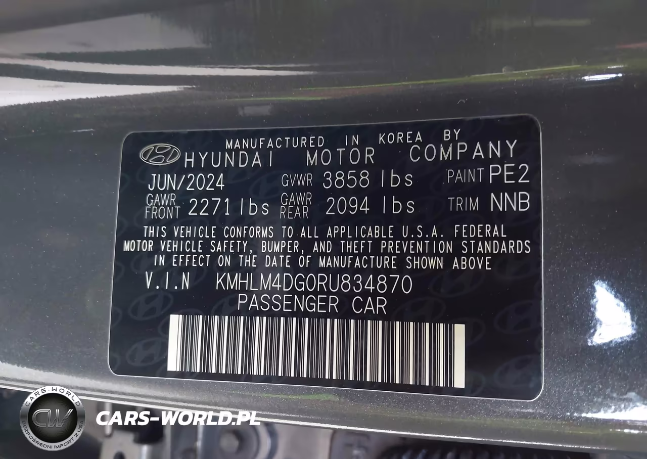 2024 Hyundai Elantra Sel VIN:KMHLM4DG0RU834870 - 9