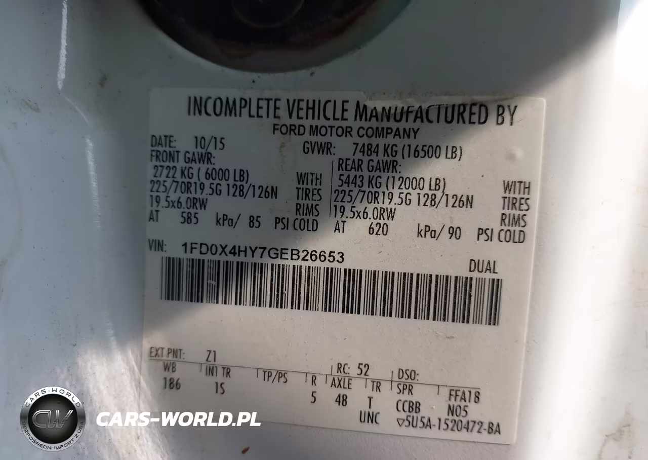 2016 Ford F-450 Chassis Xl VIN:1FD0X4HY7GEB26653 - 9