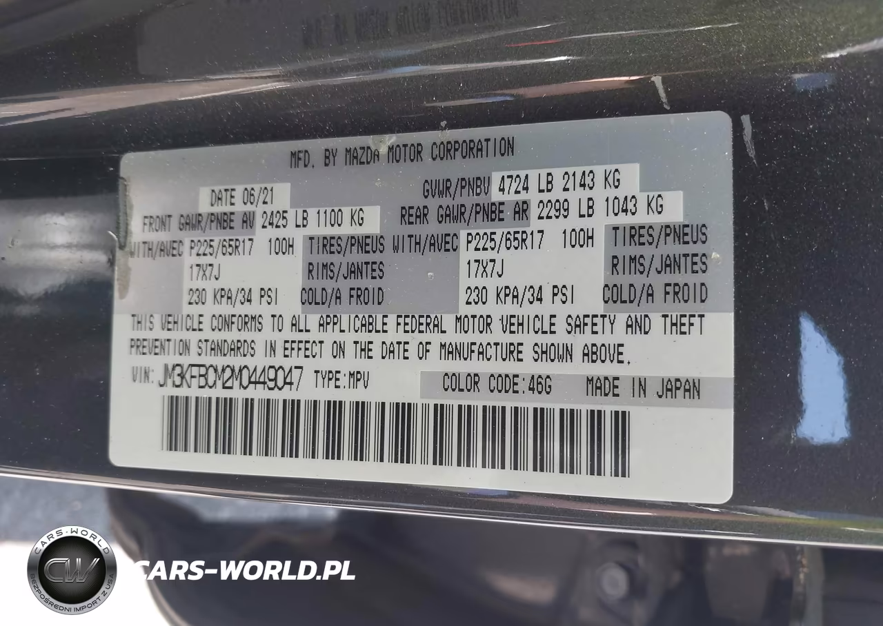 2021 Mazda Cx-5 Touring VIN:JM3KFBCM2M0449047 - 9
