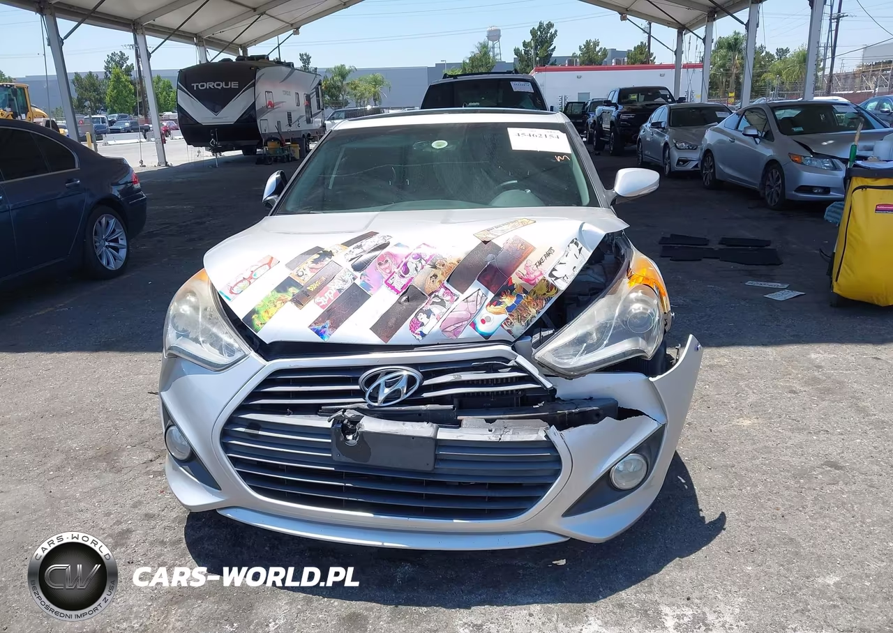 2013 Hyundai Veloster Turbo W-Blue VIN:KMHTC6AE9DU125851 - 12