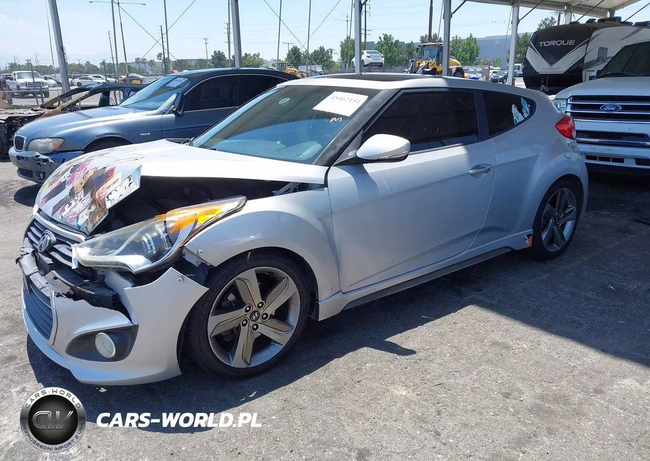 2013 Hyundai Veloster Turbo W-Blue VIN:KMHTC6AE9DU125851 - 2