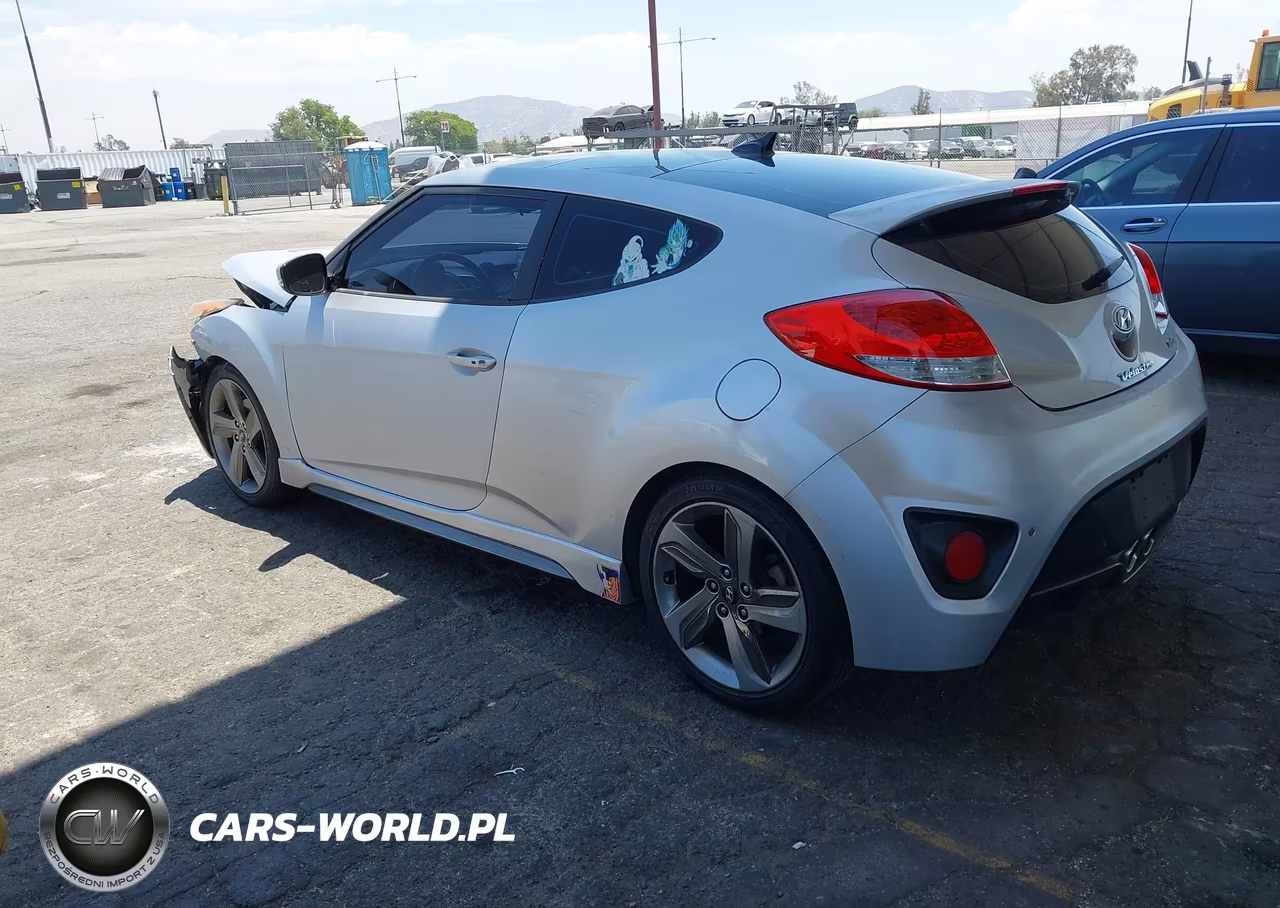 2013 Hyundai Veloster Turbo W-Blue VIN:KMHTC6AE9DU125851 - 3