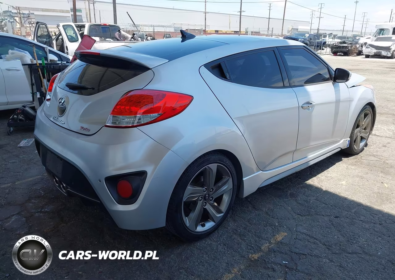 2013 Hyundai Veloster Turbo W-Blue VIN:KMHTC6AE9DU125851 - 4