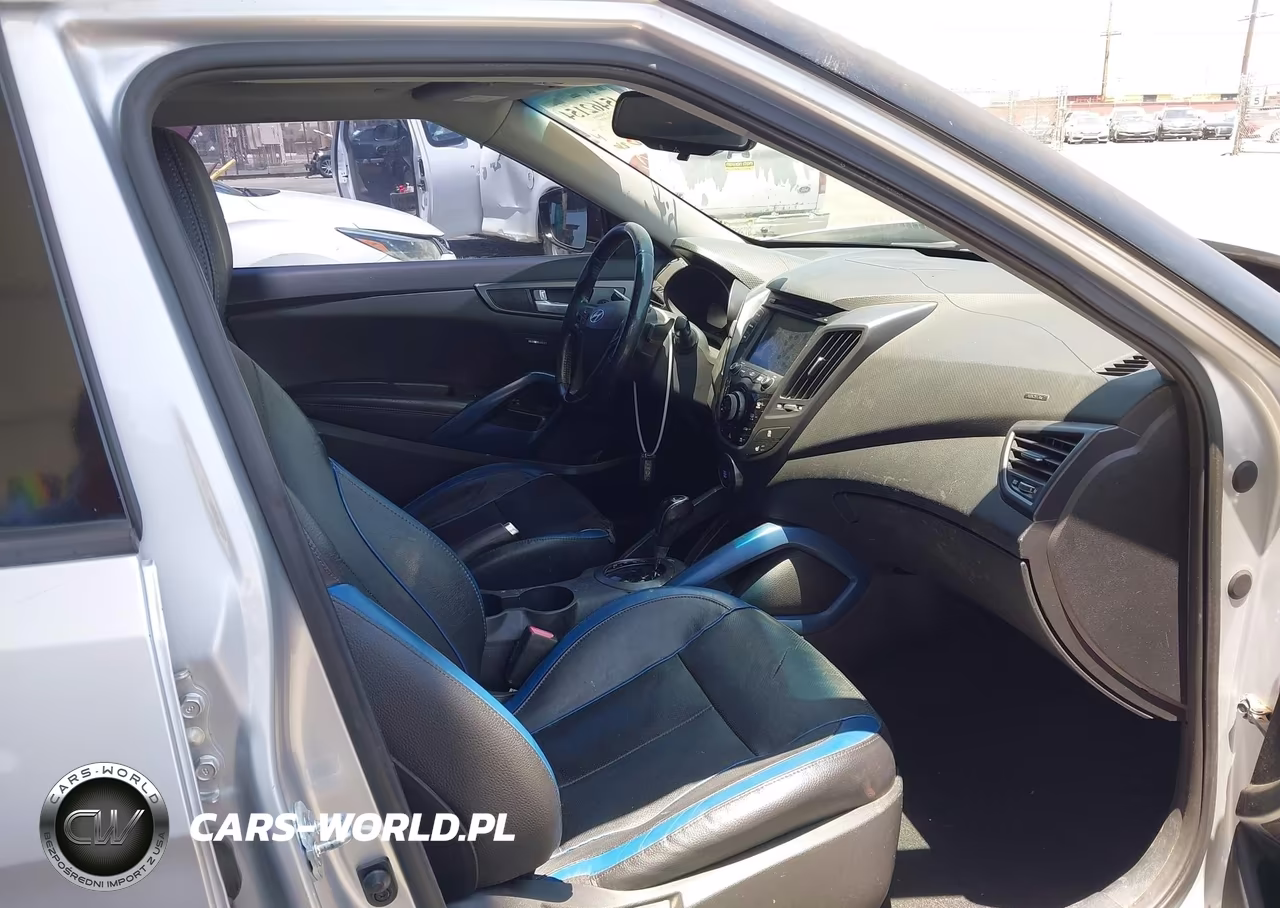2013 Hyundai Veloster Turbo W-Blue VIN:KMHTC6AE9DU125851 - 5