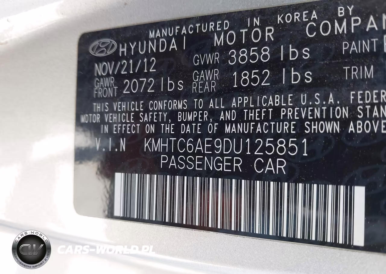 2013 Hyundai Veloster Turbo W-Blue VIN:KMHTC6AE9DU125851 - 9