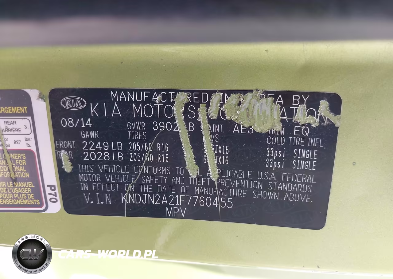 2015 Kia Soul VIN:KNDJN2A21F7760455 - 9
