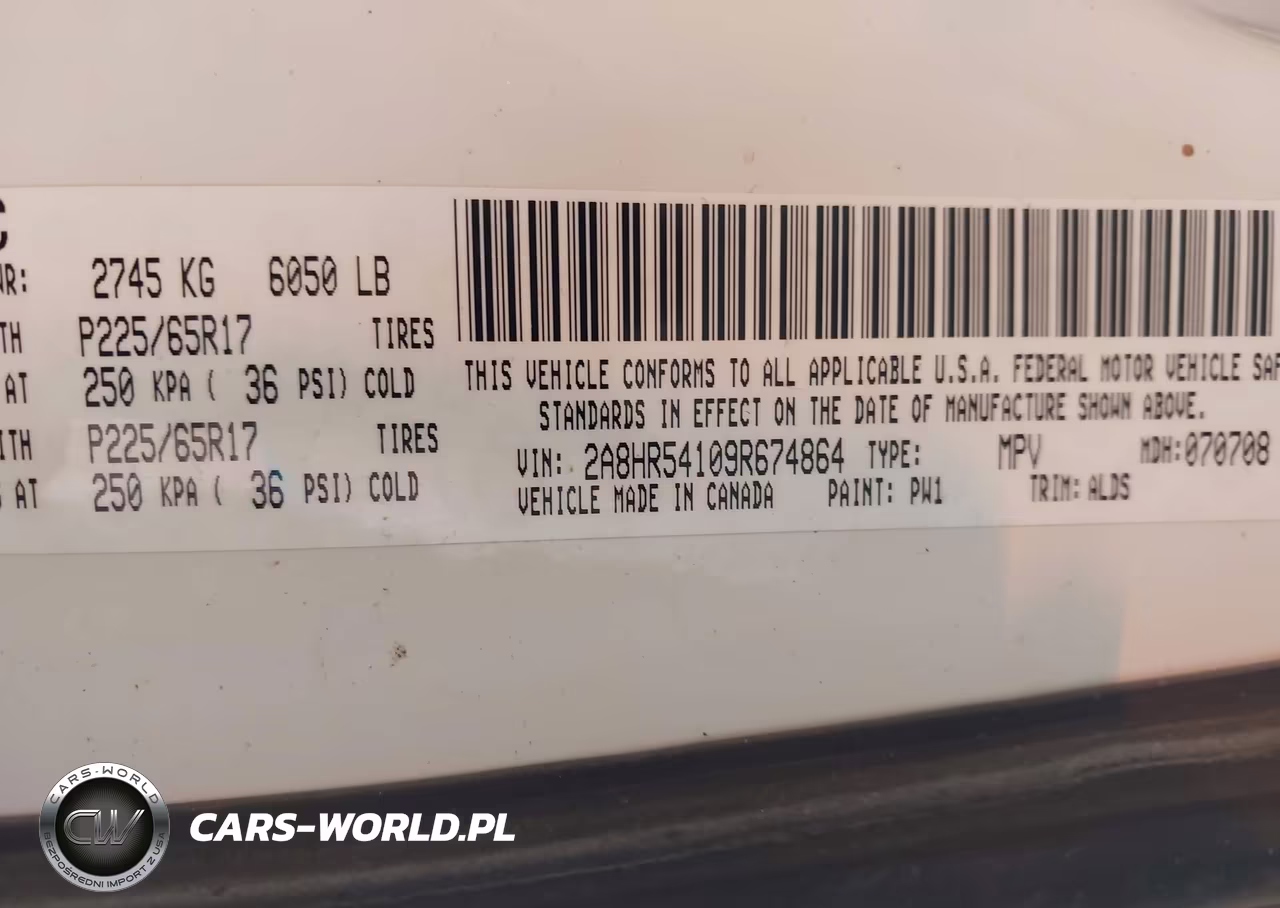 2009 Chrysler Town & Country Touring VIN:2A8HR54109R674864 - 9
