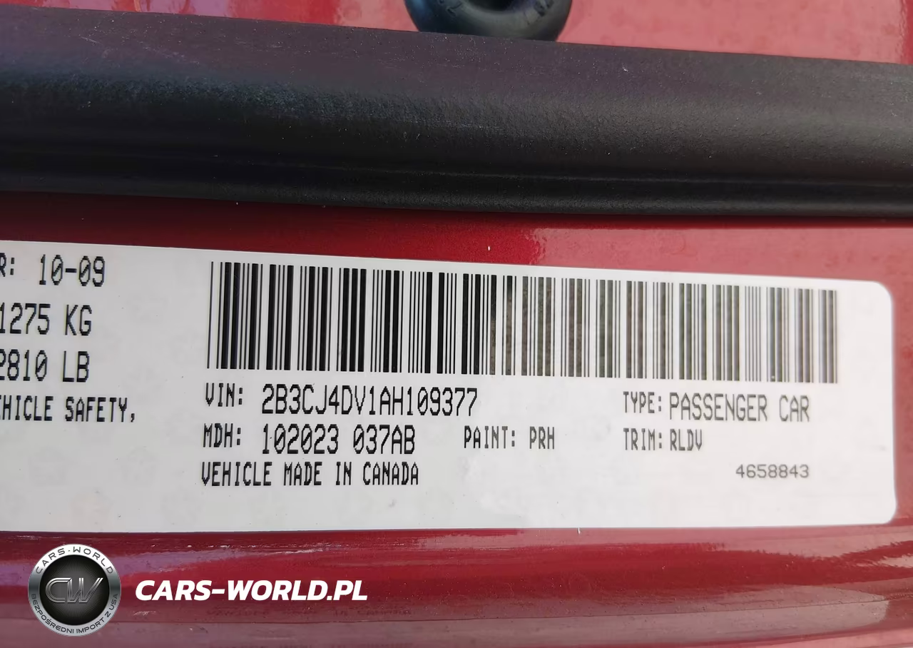 2010 Dodge Challenger Se VIN:2B3CJ4DV1AH109377 - 9