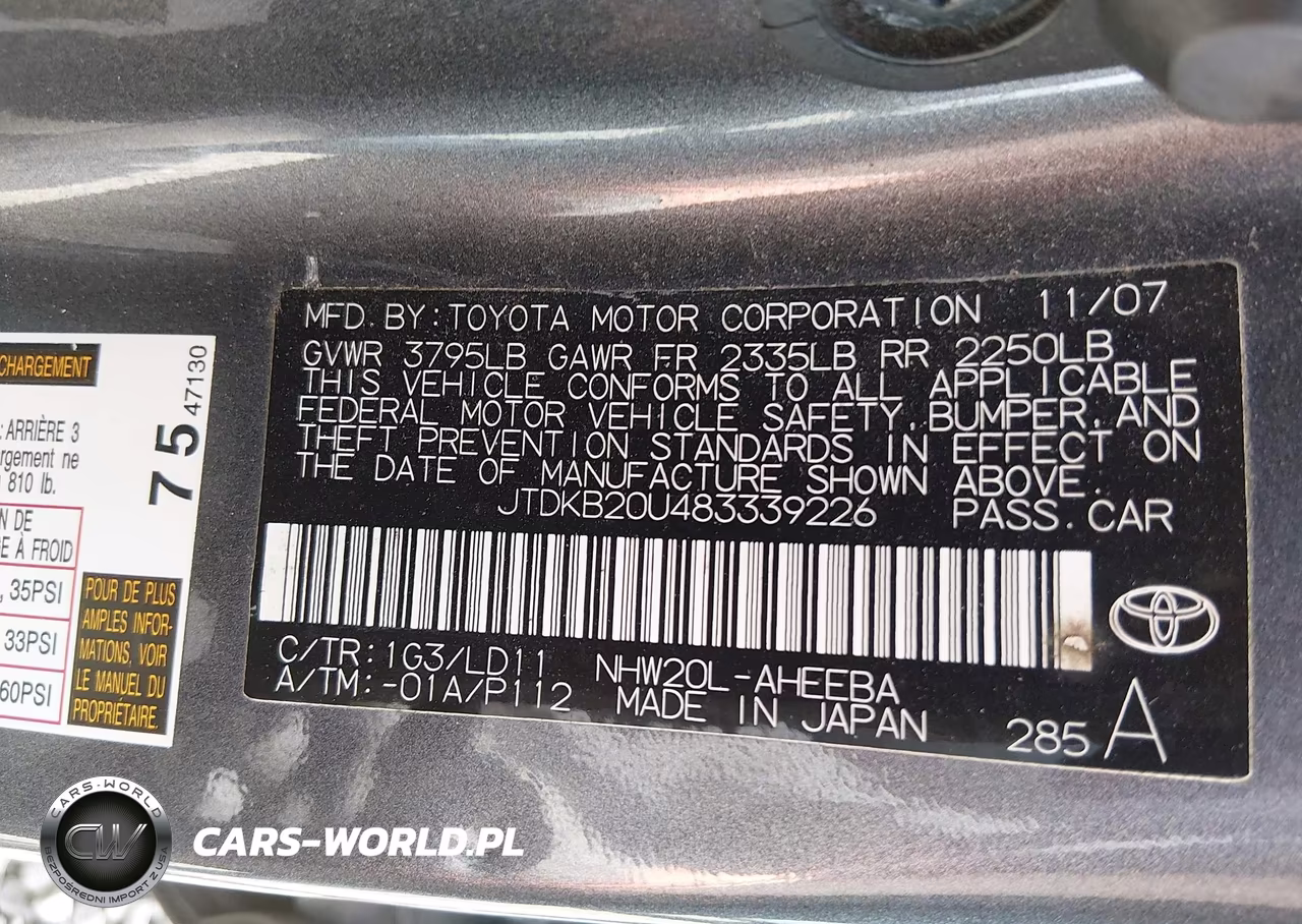 2008 Toyota Prius VIN:JTDKB20U483339226 - 9