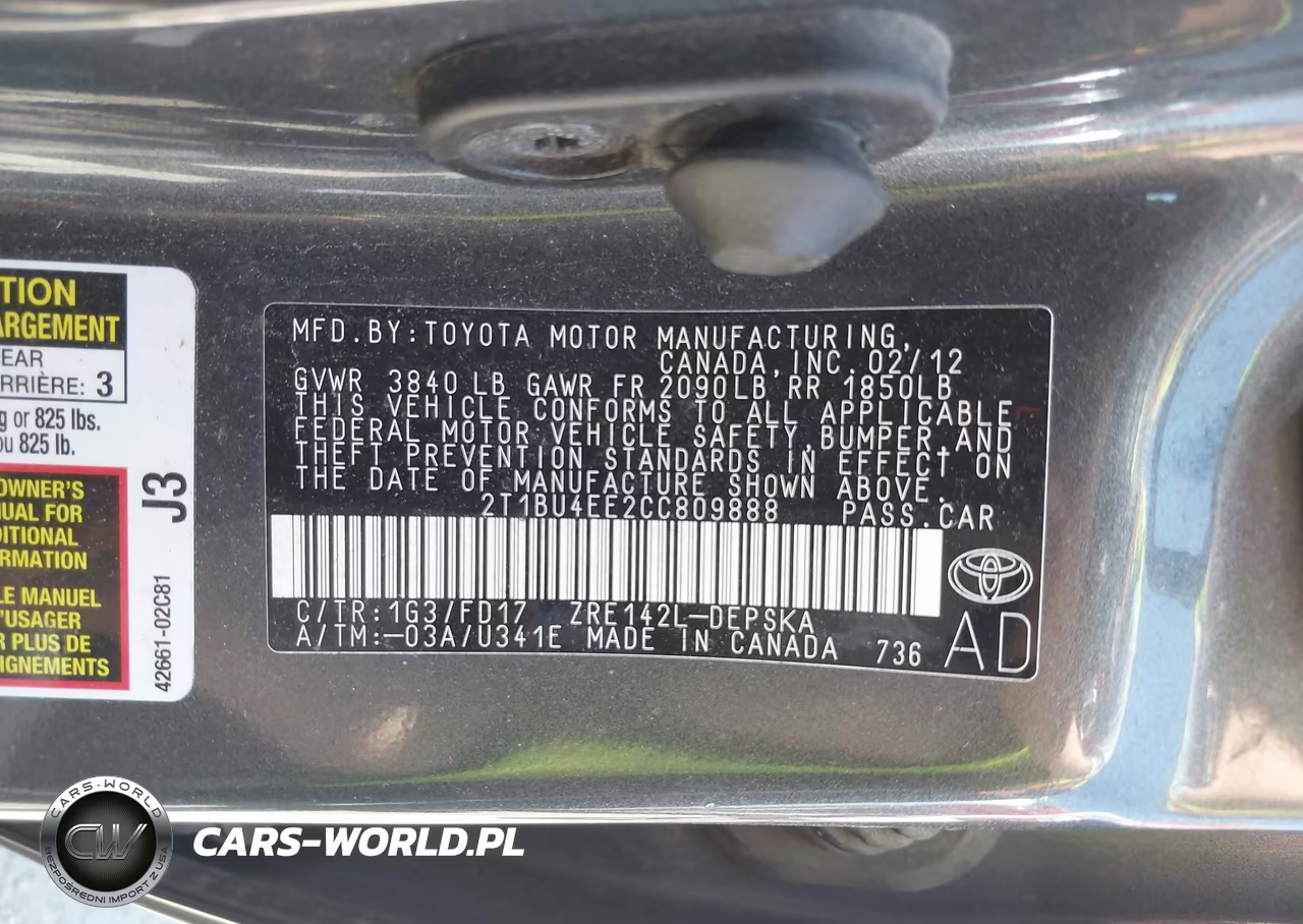 2012 Toyota Corolla S VIN:2T1BU4EE2CC809888 - 9