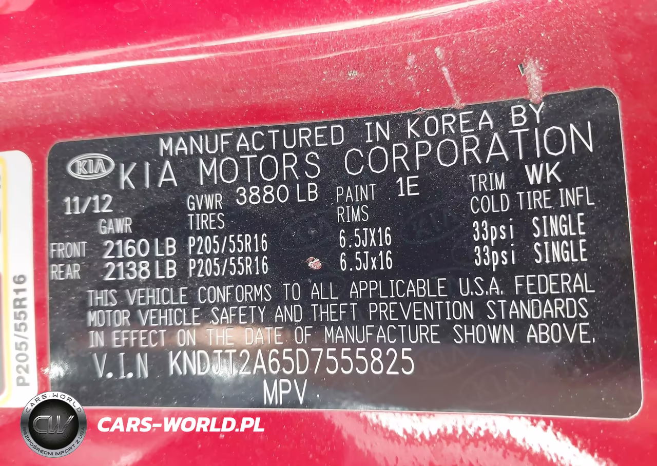 2013 Kia Soul + VIN:KNDJT2A65D7555825 - 9